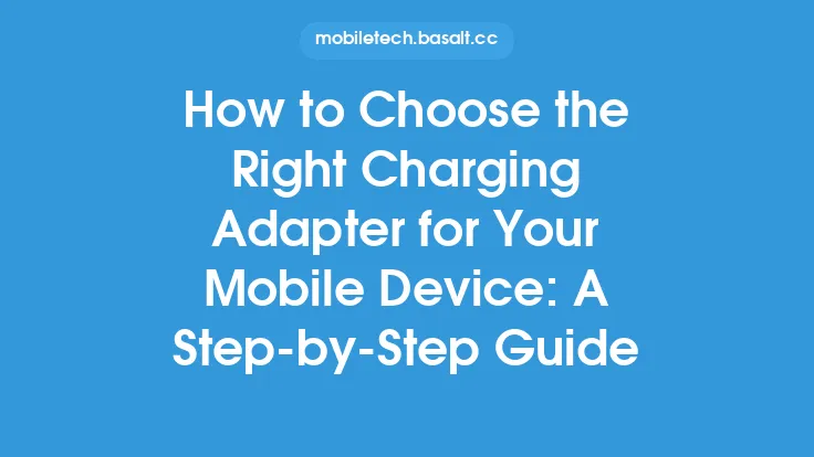 How to Choose the Right Charging Adapter for Your Mobile Device: A Step-by-Step Guide Thumbnail