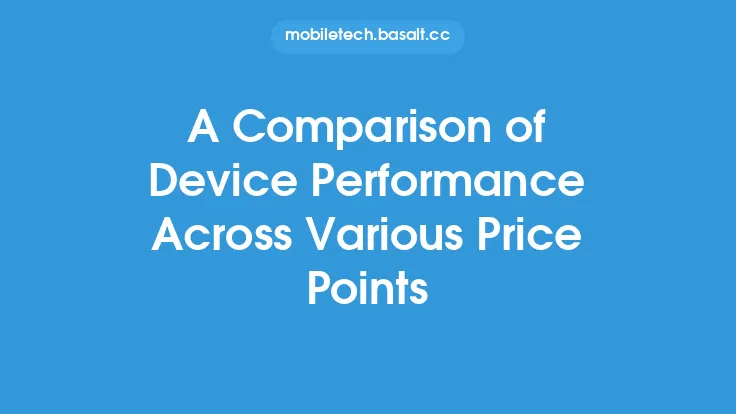 A Comparison of Device Performance Across Various Price Points Thumbnail