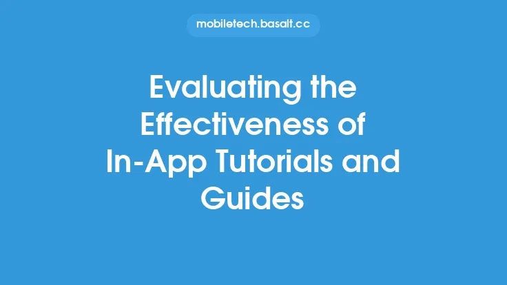 Evaluating the Effectiveness of In-App Tutorials and Guides Thumbnail