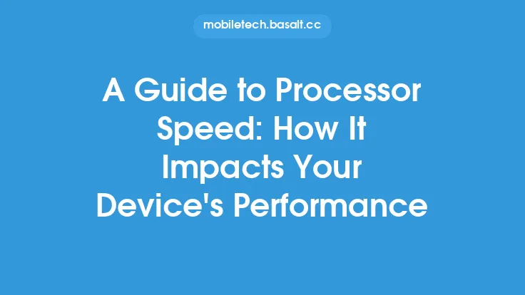 A Guide to Processor Speed: How It Impacts Your Device