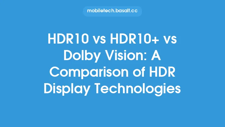 HDR10 vs HDR10+ vs Dolby Vision: A Comparison of HDR Display Technologies Thumbnail
