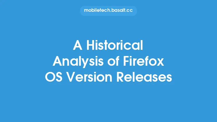 A Historical Analysis of Firefox OS Version Releases Thumbnail