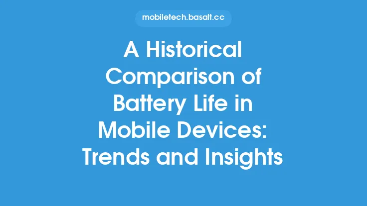 A Historical Comparison of Battery Life in Mobile Devices: Trends and Insights Thumbnail