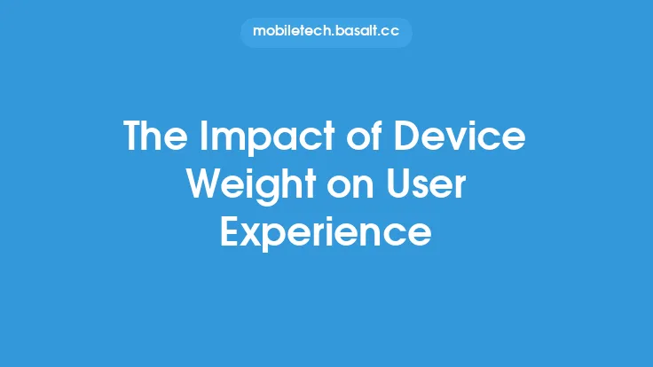 The Impact of Device Weight on User Experience Thumbnail