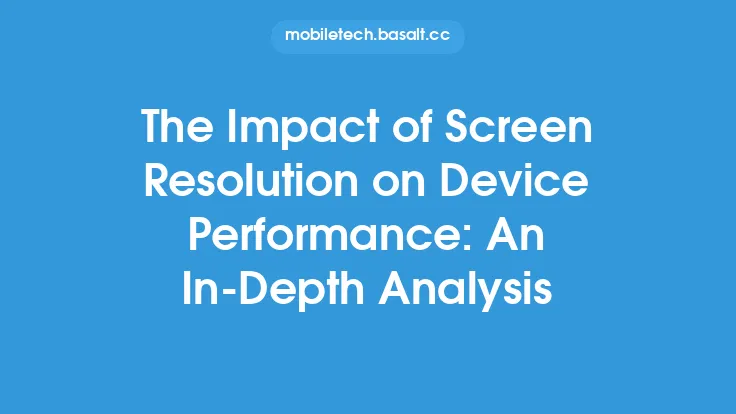 The Impact of Screen Resolution on Device Performance: An In-Depth Analysis Thumbnail