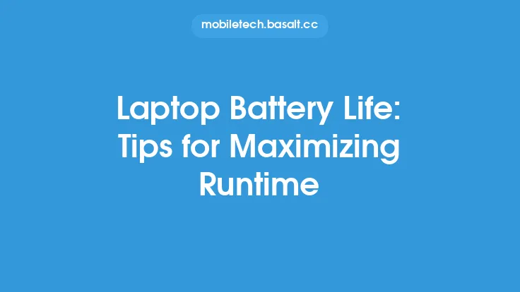 Laptop Battery Life: Tips for Maximizing Runtime Thumbnail