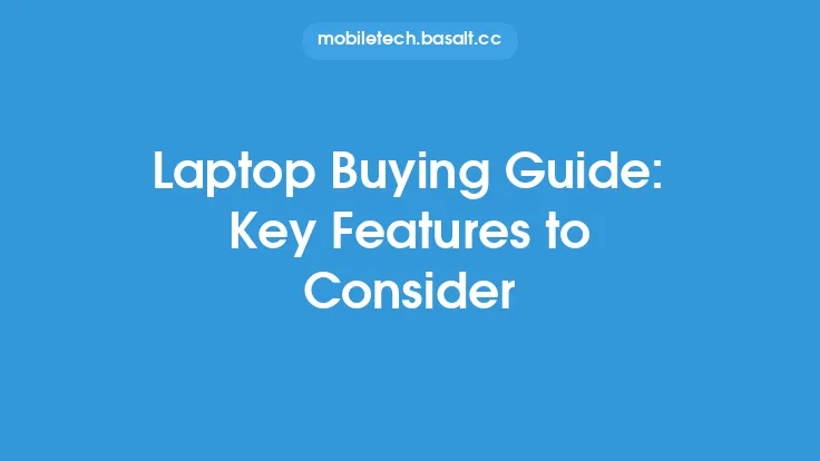 Laptop Buying Guide: Key Features to Consider Thumbnail