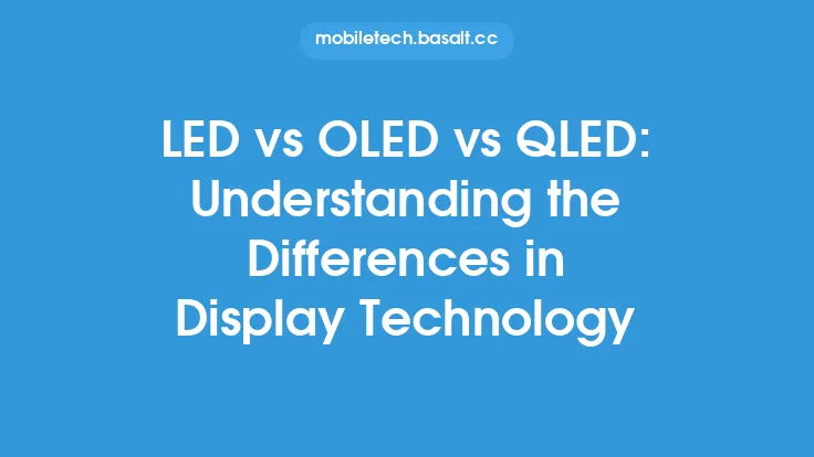 LED vs OLED vs QLED: Understanding the Differences in Display Technology Thumbnail