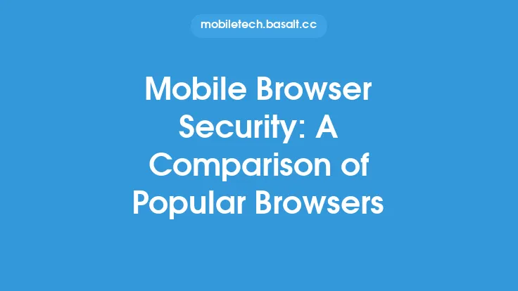 Mobile Browser Security: A Comparison of Popular Browsers Thumbnail
