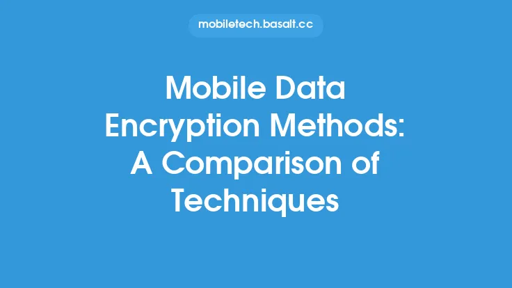 Mobile Data Encryption Methods: A Comparison of Techniques Thumbnail