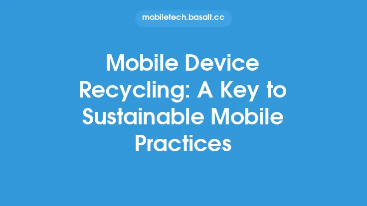 Mobile Device Recycling: A Key to Sustainable Mobile Practices Thumbnail