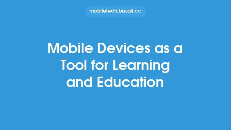 Mobile Devices as a Tool for Learning and Education Thumbnail