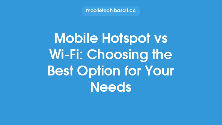 Mobile Hotspot vs Wi-Fi: Choosing the Best Option for Your Needs Thumbnail