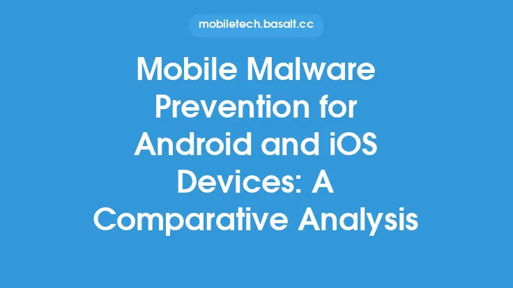 Mobile Malware Prevention for Android and iOS Devices: A Comparative Analysis Thumbnail