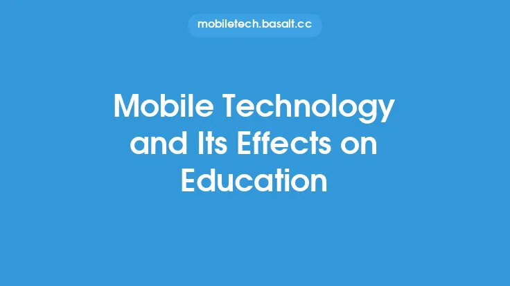 Mobile Technology and Its Effects on Education Thumbnail