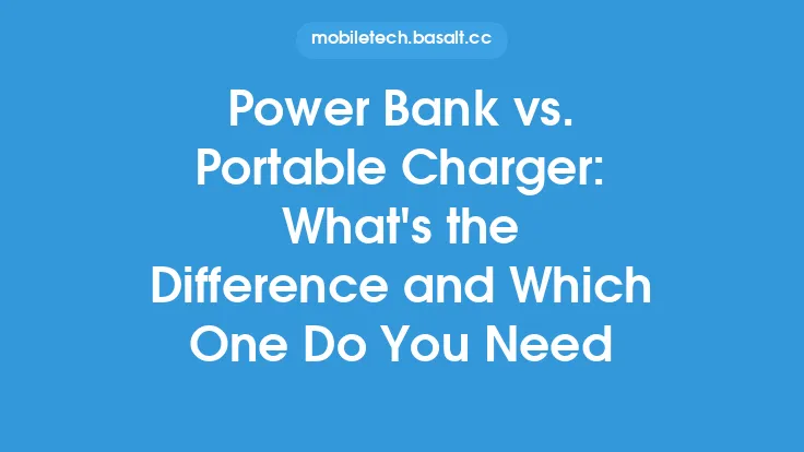 Power Bank vs. Portable Charger: What