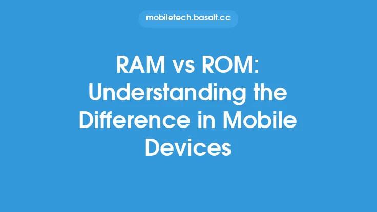 RAM vs ROM: Understanding the Difference in Mobile Devices Thumbnail