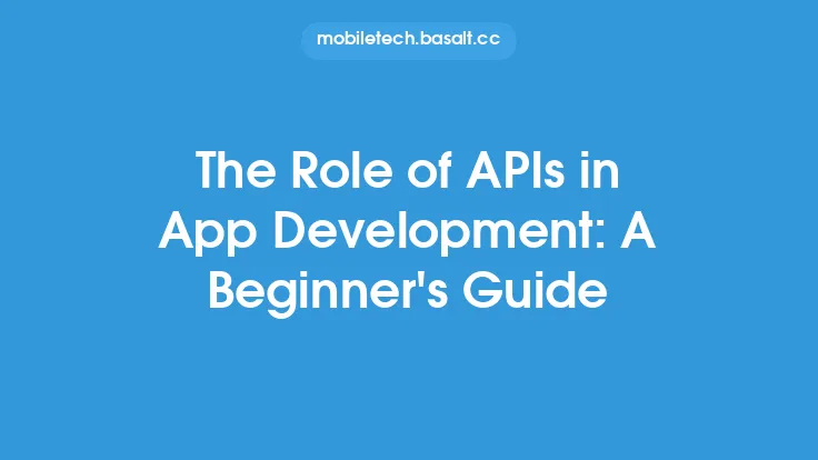 The Role of APIs in App Development: A Beginner