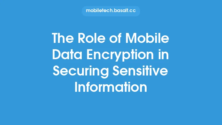 The Role of Mobile Data Encryption in Securing Sensitive Information Thumbnail
