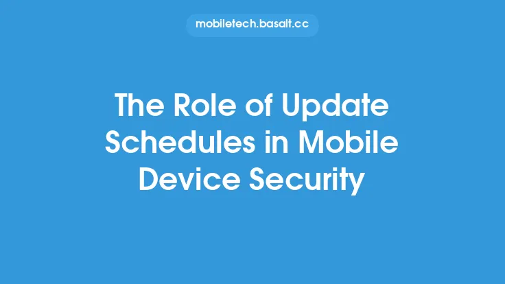 The Role of Update Schedules in Mobile Device Security Thumbnail