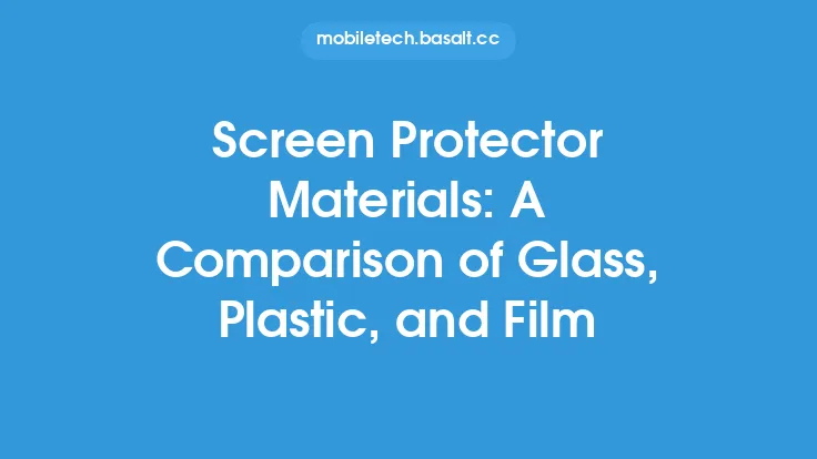 Screen Protector Materials: A Comparison of Glass, Plastic, and Film Thumbnail