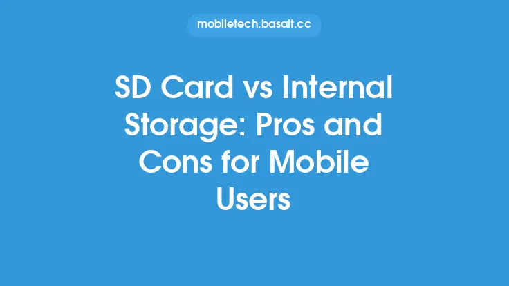 SD Card vs Internal Storage: Pros and Cons for Mobile Users Thumbnail