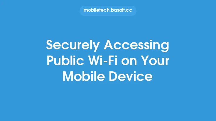 Securely Accessing Public Wi-Fi on Your Mobile Device Thumbnail