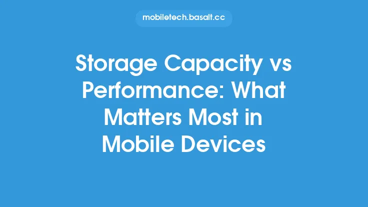 Storage Capacity vs Performance: What Matters Most in Mobile Devices Thumbnail