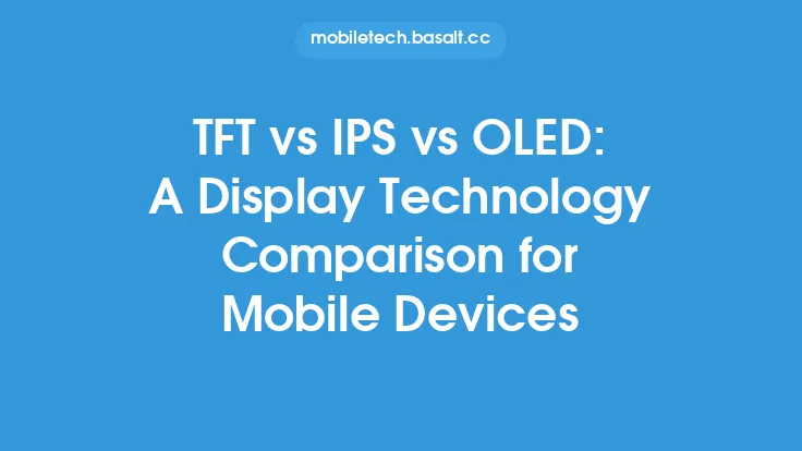 TFT vs IPS vs OLED: A Display Technology Comparison for Mobile Devices Thumbnail