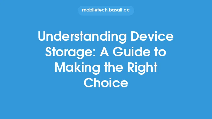 Understanding Device Storage: A Guide to Making the Right Choice Thumbnail